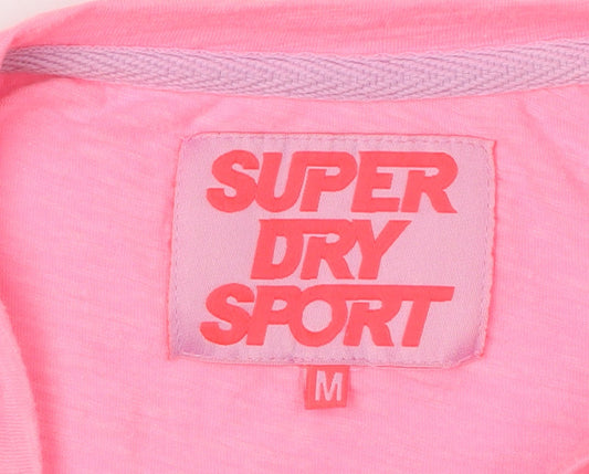 Superdry Sport Pink Women's Long Sleeve Jersey T-Shirt M