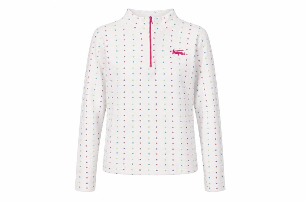 Trespass Girls Multicoloured Polka Dot Full Zip Cotton Sweatshirt