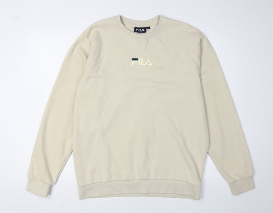 FILA Men's Beige Pullover Sweatshirt Size L
