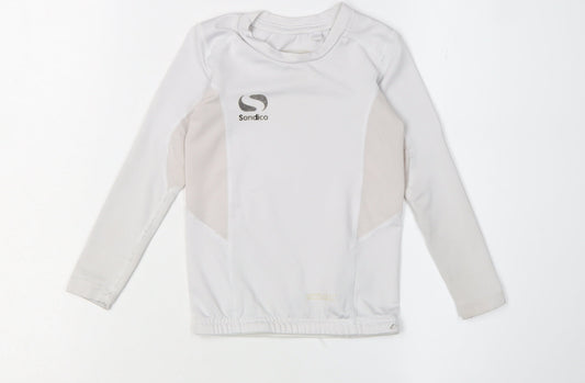 Sondico Boys White Football Jersey, 3-4 Years, Long Sleeve