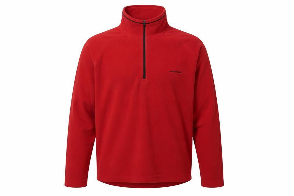 Mens UK S Regular Craghoppers Red 1/2 Zip Sweatshirt
