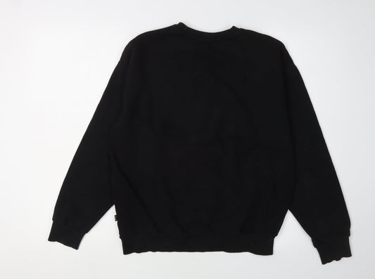 Puma Unisex Black Logo Sweatshirt Size 12 Casual Sports