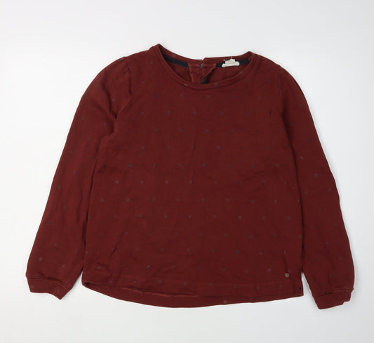 Fat Face Women’s Red Polka Dot Pullover Sweatshirt Size 10