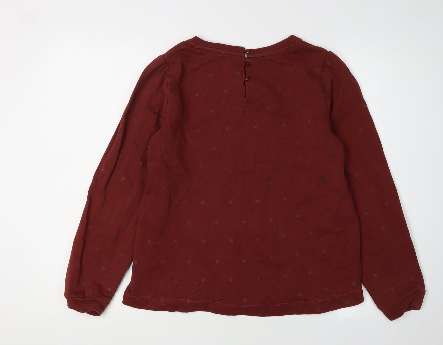 Fat Face Women’s Red Polka Dot Pullover Sweatshirt Size 10