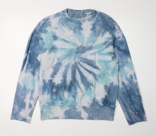 Champion Men's Multicoloured Tie-Dye Pullover Sweatshirt L