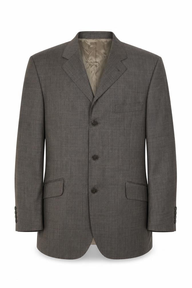 Mens 40 Chest Regular Jeff Banks Grey Four-Button Blazer