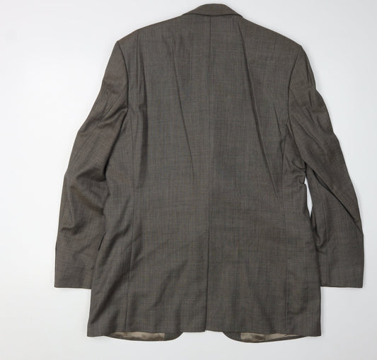 Jeff Banks Men's Grey Wool Blazer - Regular Fit, 40