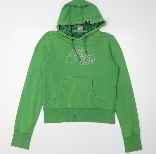 Nike Women's Green Pullover Hoodie Size L with Logo