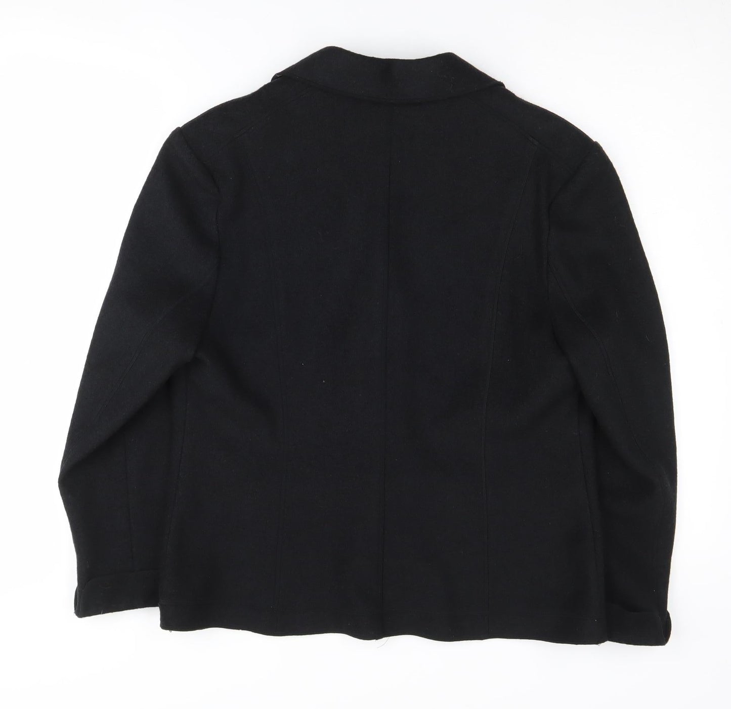 Oscar B. Women's Black Wool Blend Blazer - Size 16
