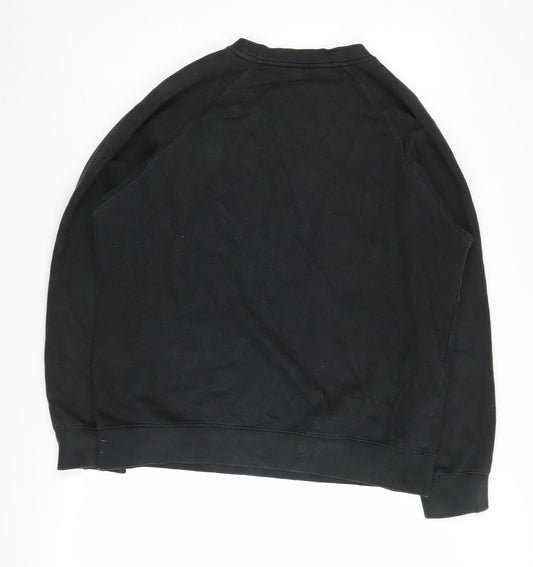 Colourful Rebel Unisex Black Logo Sweatshirt L