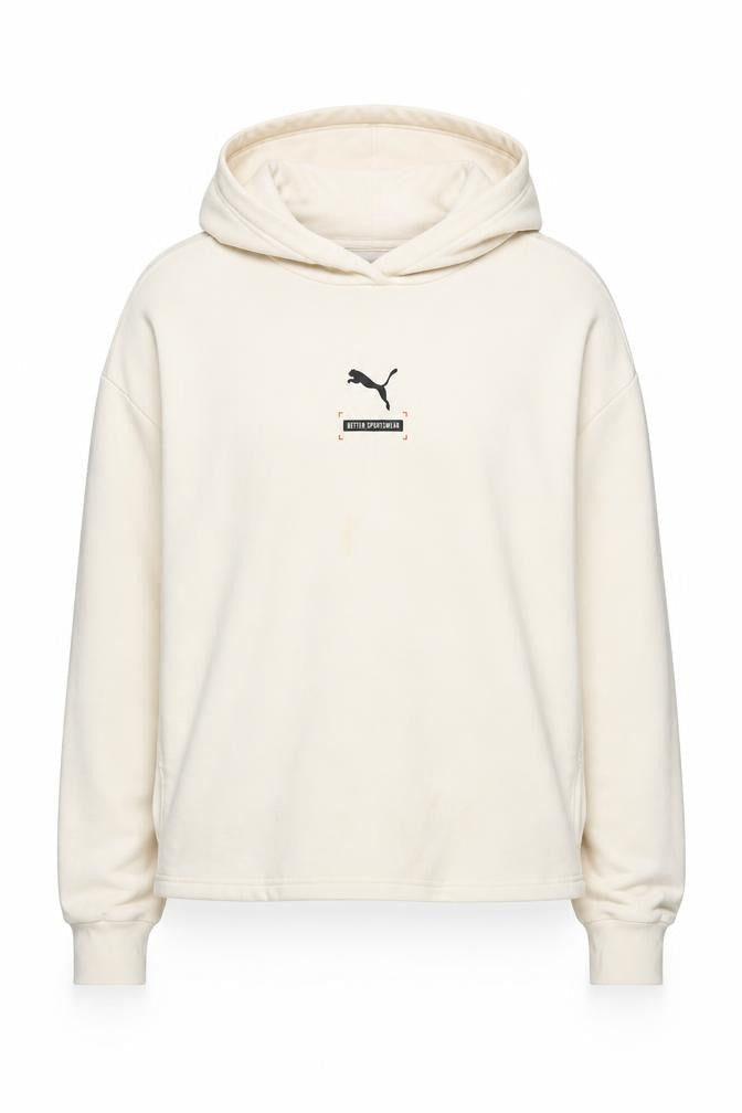 Unisex Adults UK M Regular PUMA Beige Pullover Hoodie