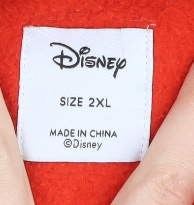 Disney Unisex Adults Red Mickey Mouse Christmas Sweatshirt 2XL