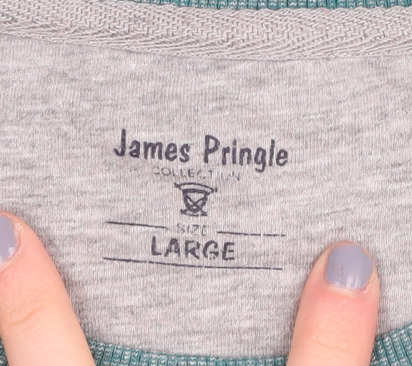James Pringle Men's Green Pullover Sweatshirt L