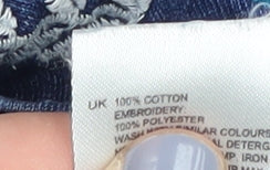 Womens UK Size 6 White Stuff Blue Cotton T-Shirt