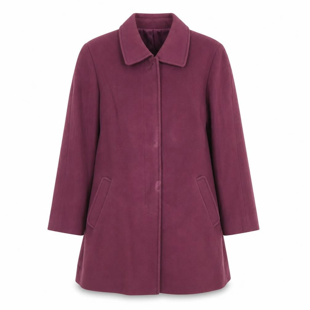 Eastex Women's Purple Wool Cashmere Coat Size 10