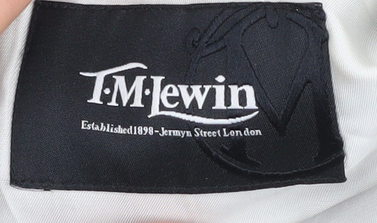 T.M.Lewin Men's Grey Wool Blazer 40 S Slim Fit