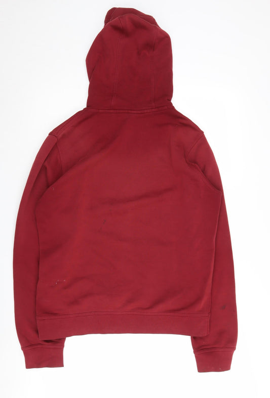 Nike Men's Red Pullover Hoodie Small With Logo