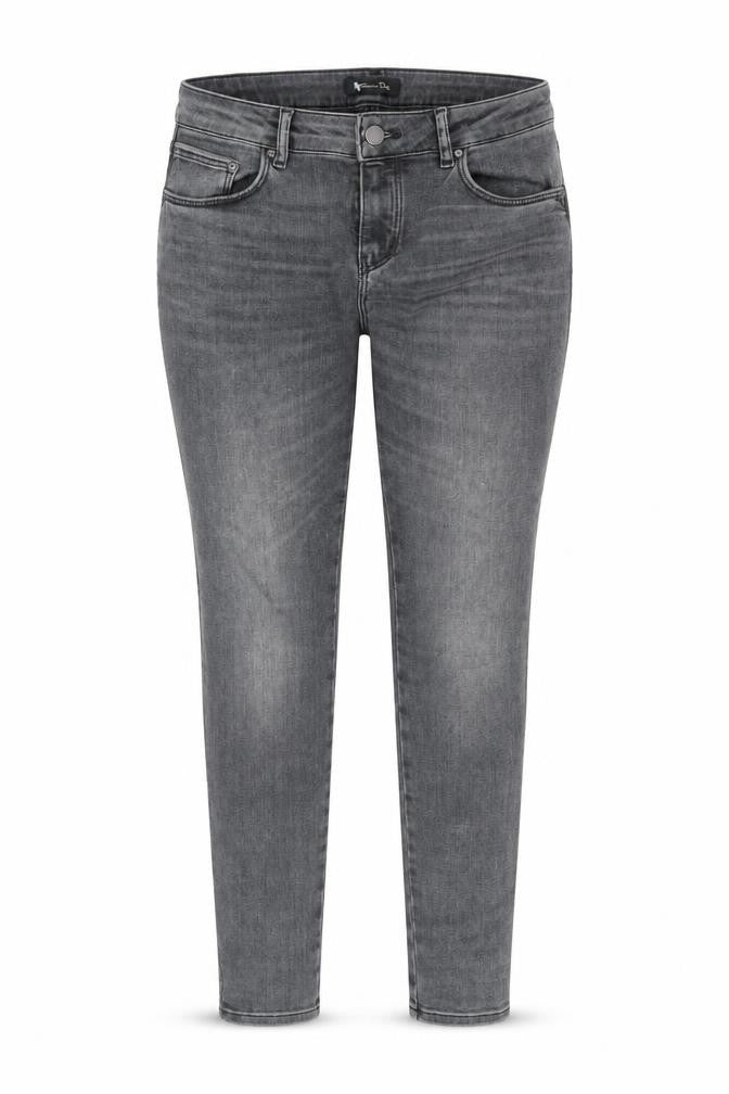 Front view of Massimo Dutti Women's Grey Skinny Jeans, size 12, Excellent