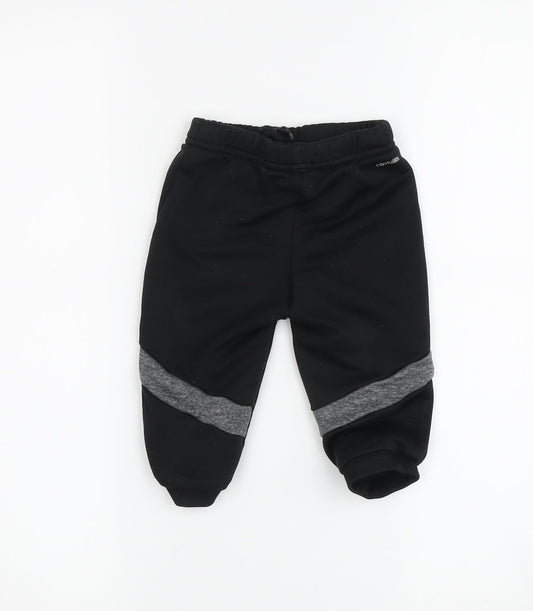 Adidas Unisex Baby Black Jogger Trousers 9-12 Months