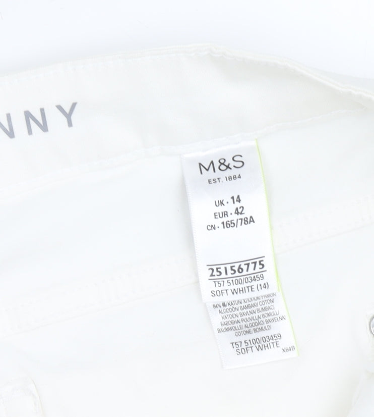 Marks and Spencer Women's White Skinny Jeans Size 14