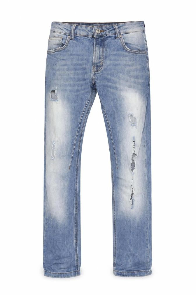 Zara Men's Distressed Blue Straight Jeans 30