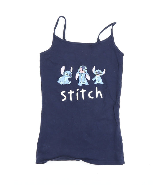 Disney Women’s Blue Stitch Tank - Size 6, Camisole Style