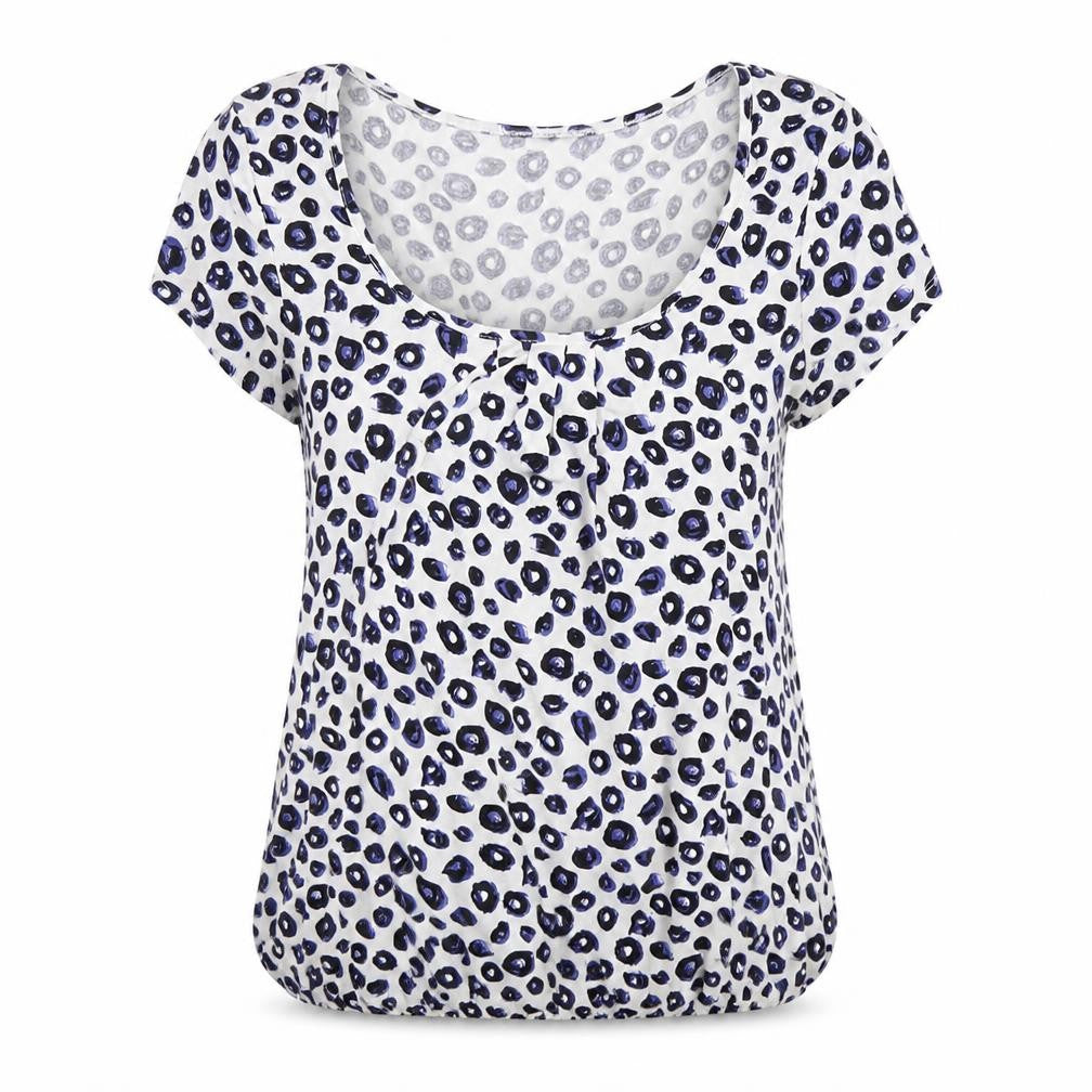 M&Co Women's Ivory Animal Print T-Shirt Size 10