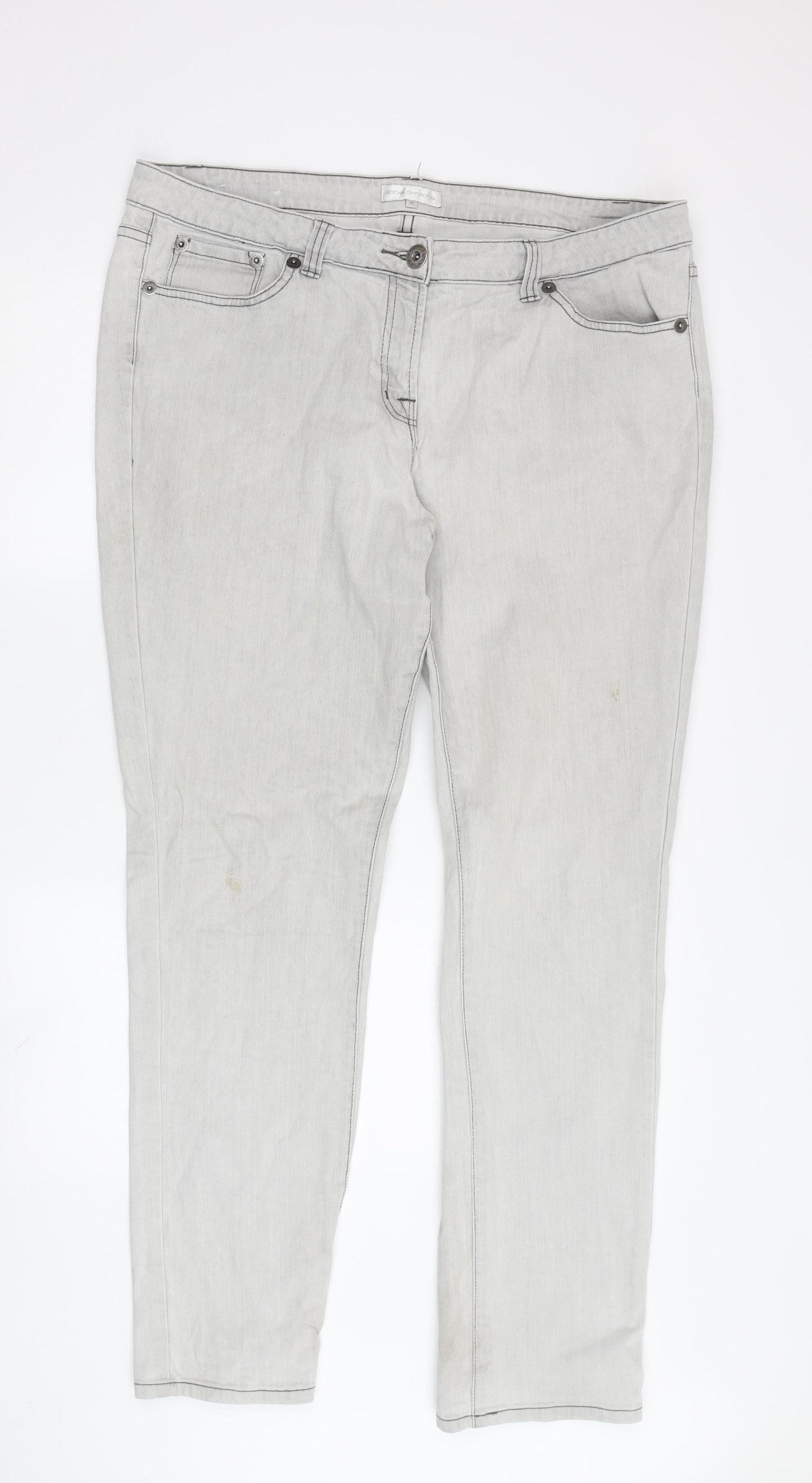 Rocha John Rocha Women’s Grey Straight Jeans Size 18