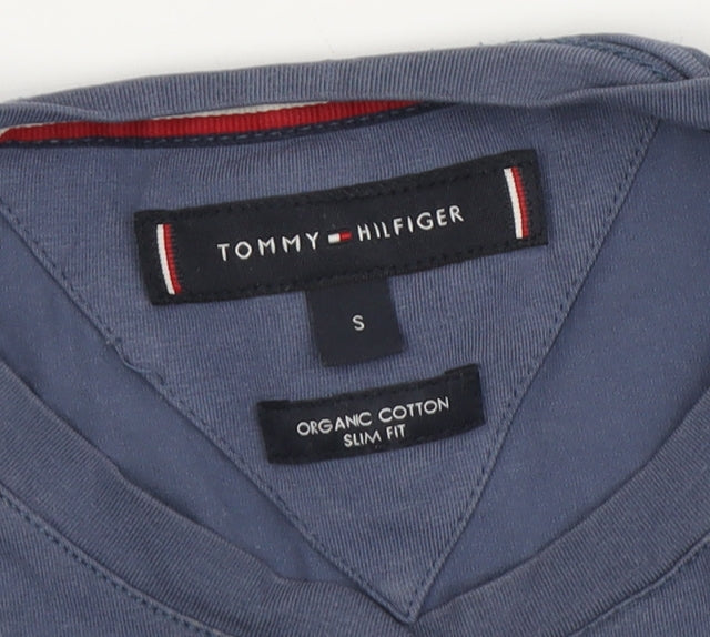 Tommy Hilfiger Men's Blue V-Neck T-Shirt, Size S