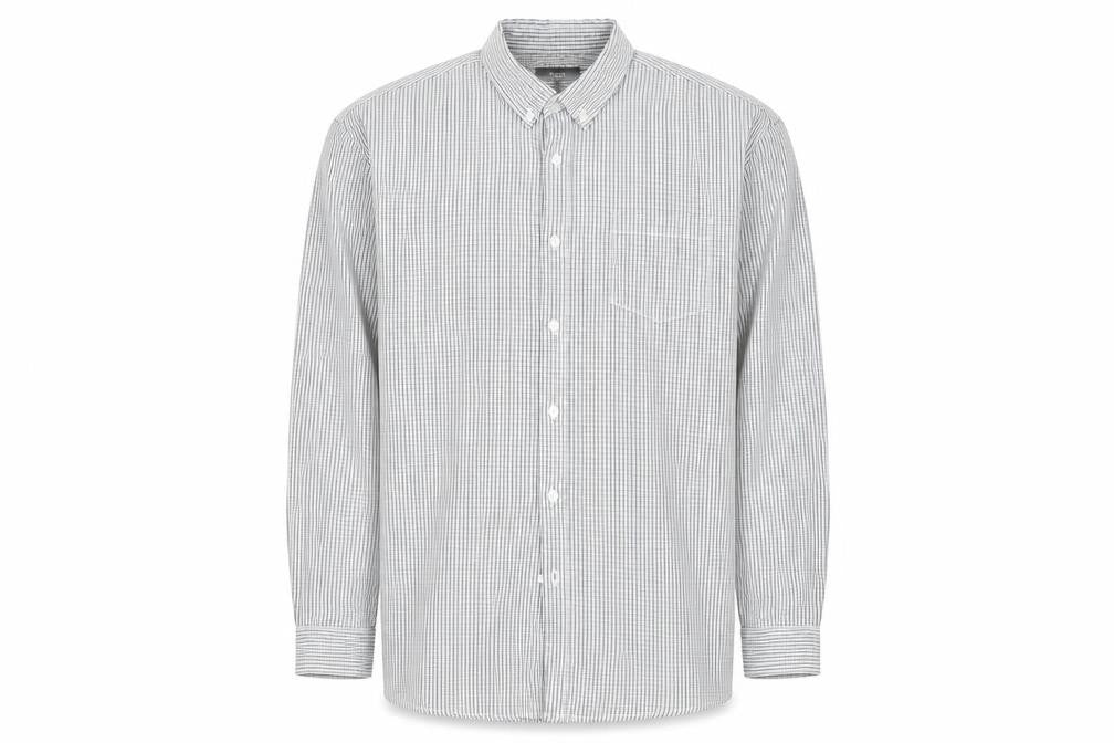 Thomas Nash Men's XL Black Check Button-Up Shirt