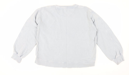 Hush Women's Blue Pullover Sweatshirt, M, Casual Comfort