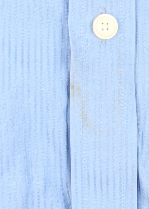 Jaeger Men's Blue Pinstripe Dress Shirt, Size 16