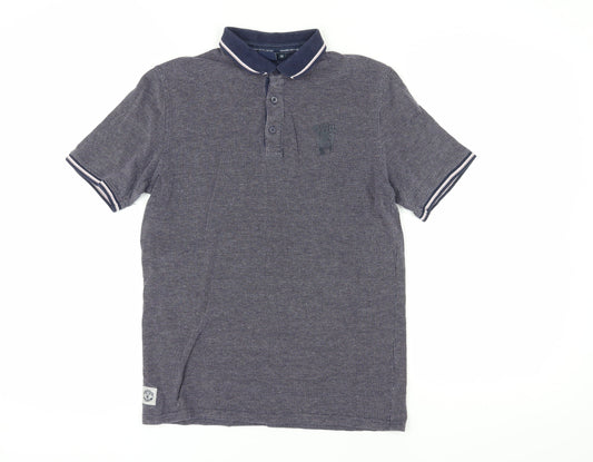 Manchester United Men's Blue Polo Shirt M