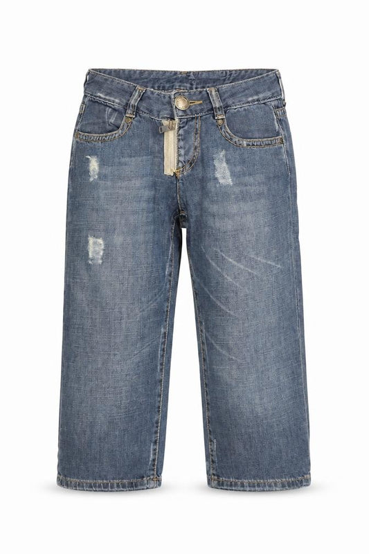 Calvin Klein Women's Blue Cropped Jeans, Size 27, Distressed