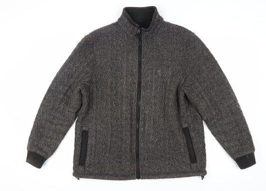 Marks and Spencer Men's Grey XL Full Zip Jumper