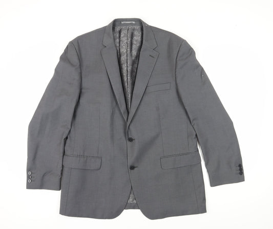 Pierre Cardin Men's Grey Wool Blazer 44 Regular