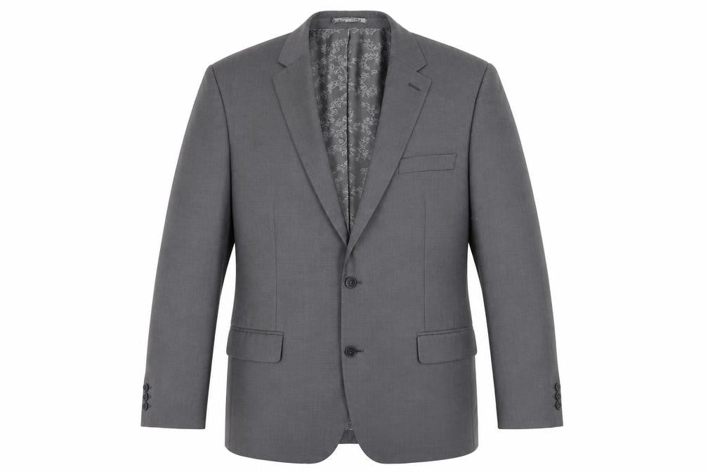 Mens 44 Chest Regular Pierre Cardin Grey Two-Button Blazer