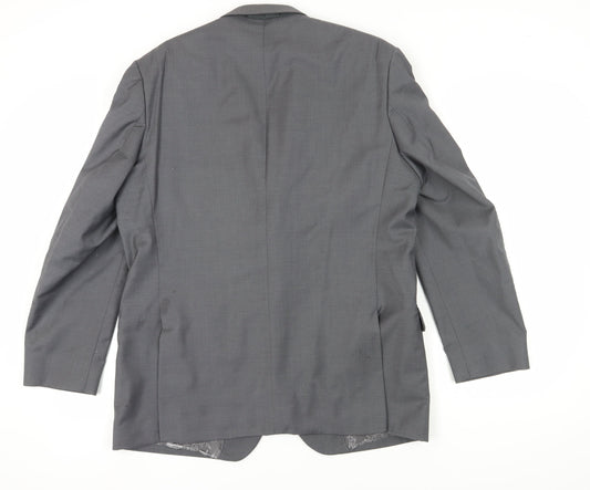 Pierre Cardin Men's Grey Wool Blazer 44 Regular