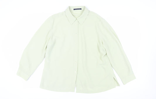 Windsmoor Women's Ivory Button-Up Shirt Size 18