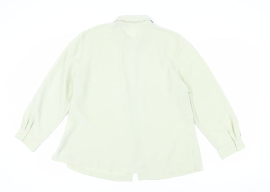 Windsmoor Women's Ivory Button-Up Shirt Size 18