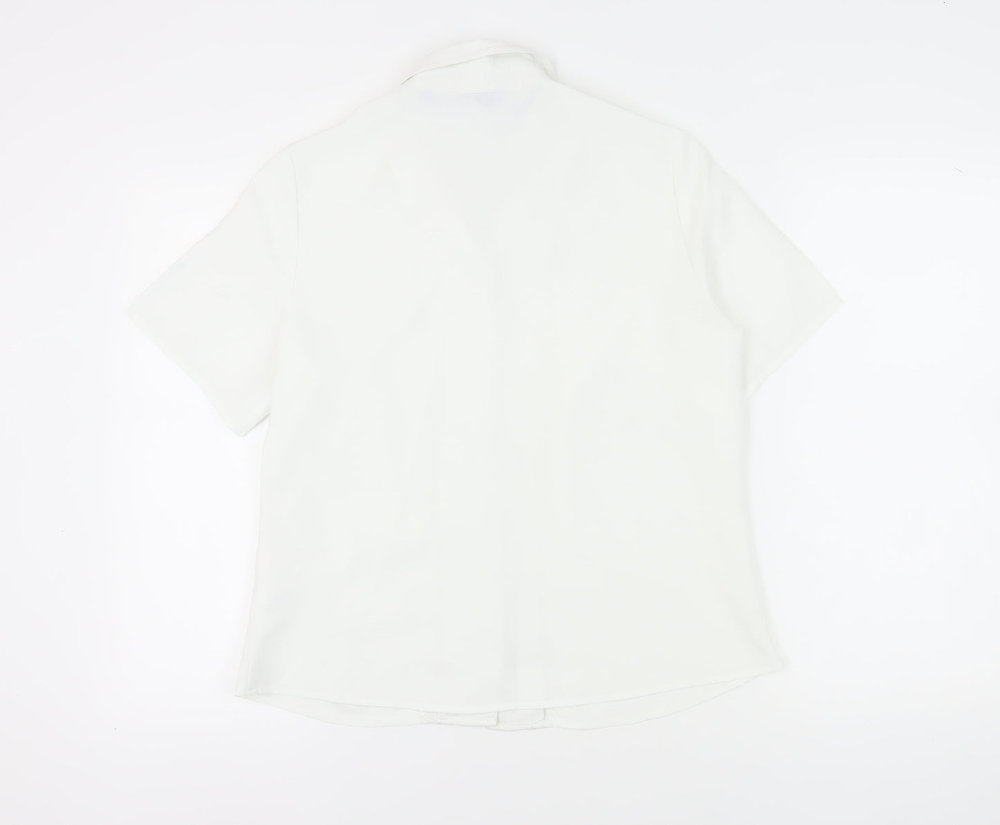 Honor Millburn Women's White Button-Up Shirt, Size 14
