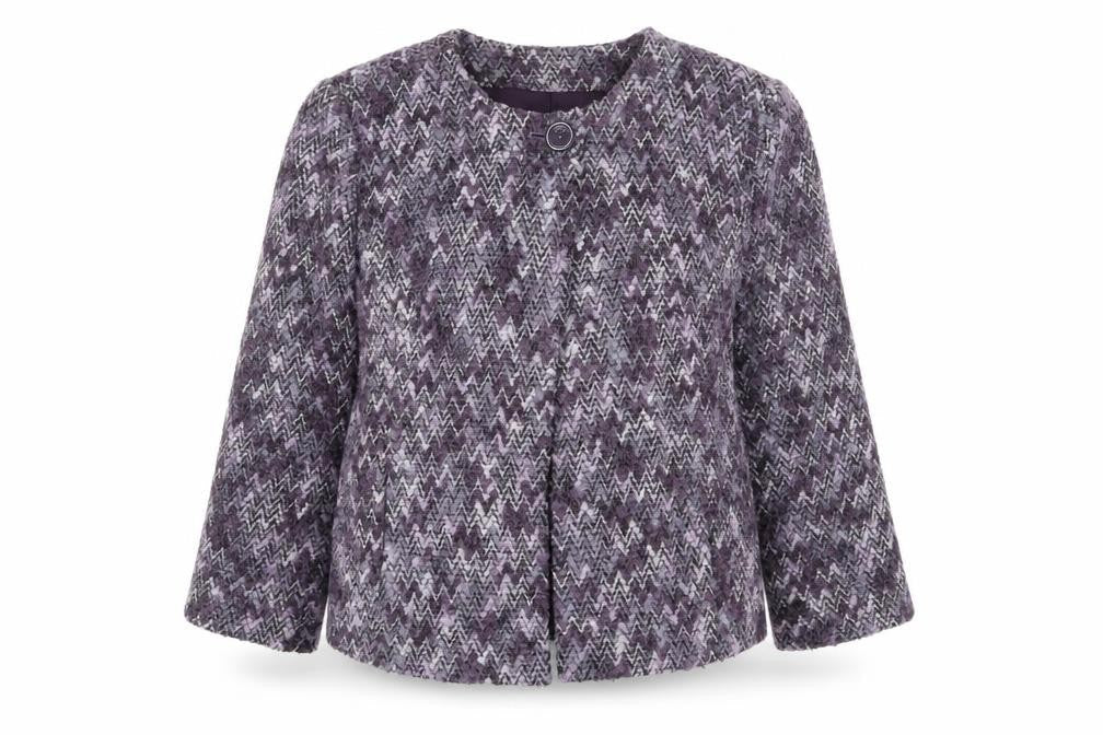 Eastex Women's Purple Chevron Blazer, Size 16