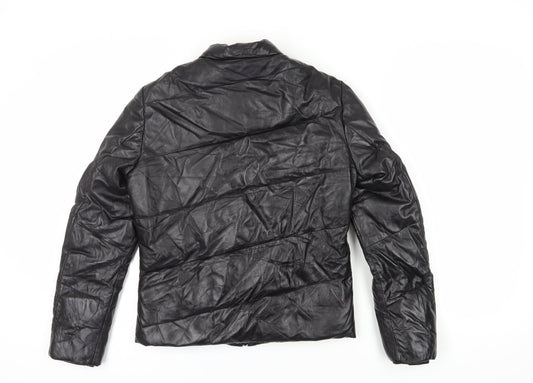 EHE Boys Black Jacket M, Autumn Winter Lined Full Zip
