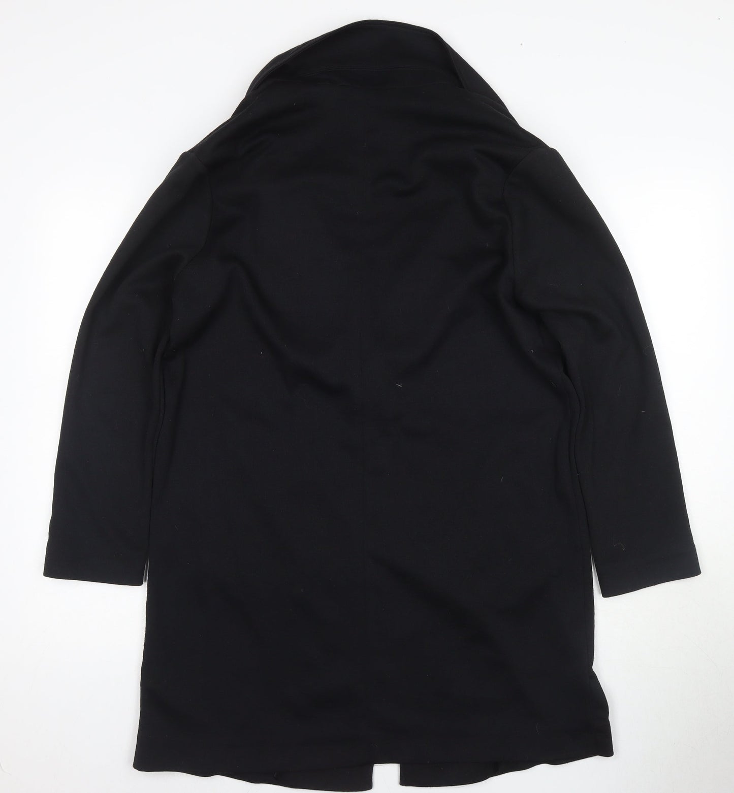 Marks and Spencer Women's Black Long Canvas Coat Size 12