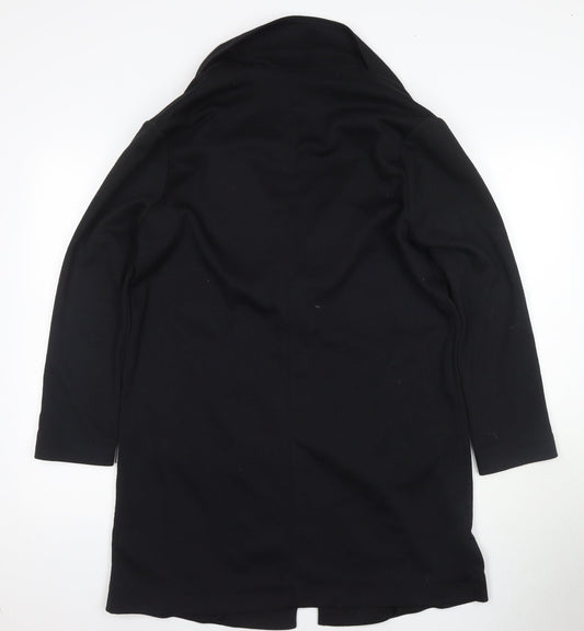Marks and Spencer Women's Black Long Canvas Coat Size 12