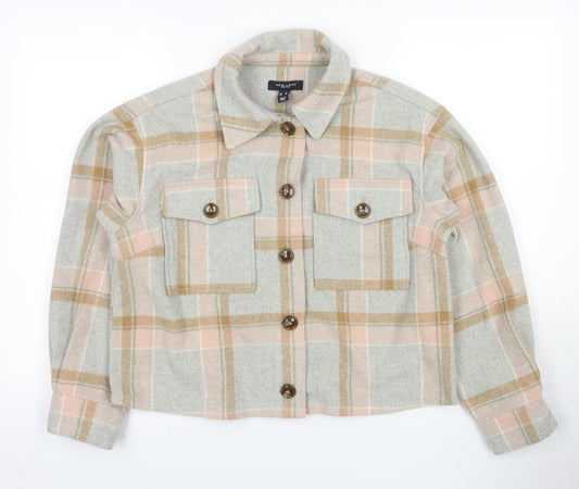 New Look Women's Multicoloured Petite Checked Jacket
