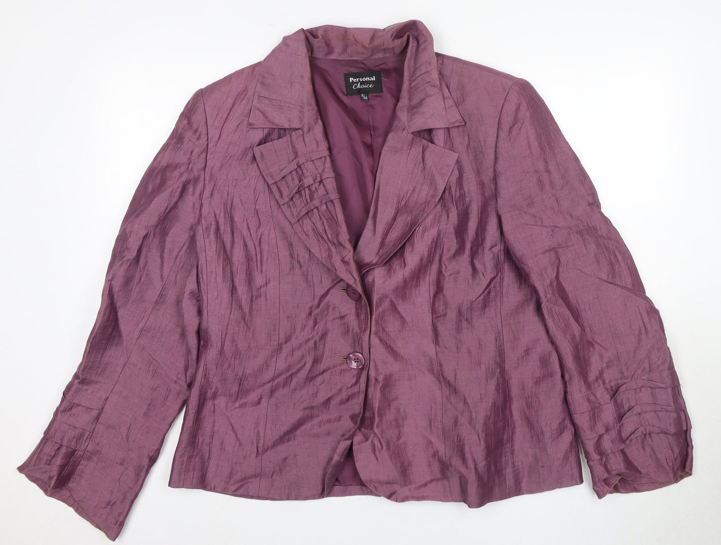 Personal Choice Purple Women's Blazer, Size 16, Classic Style