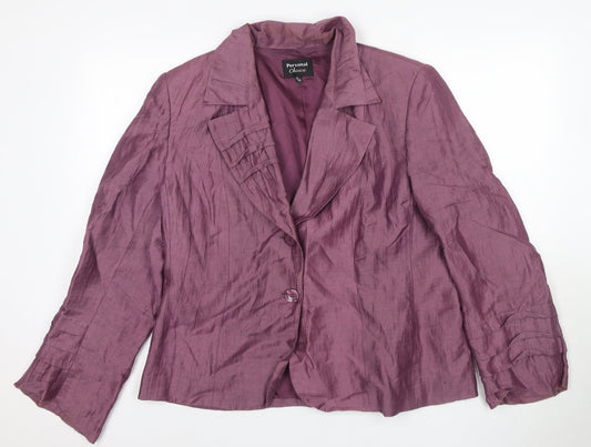 Personal Choice Purple Women's Blazer, Size 16, Classic Style