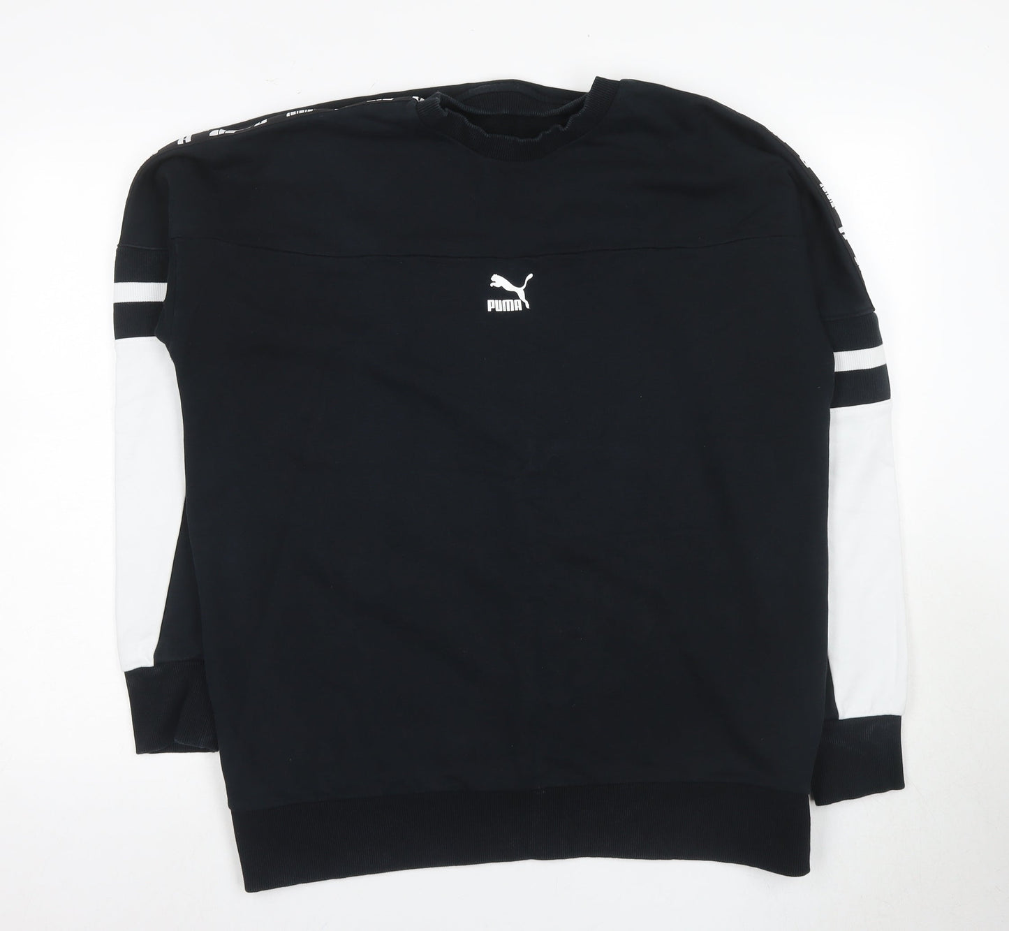Puma Men's Black Graphic Pullover Sweatshirt L