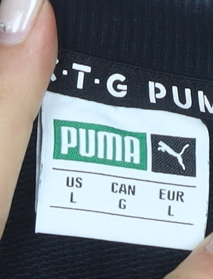 Puma Men's Black Graphic Pullover Sweatshirt L